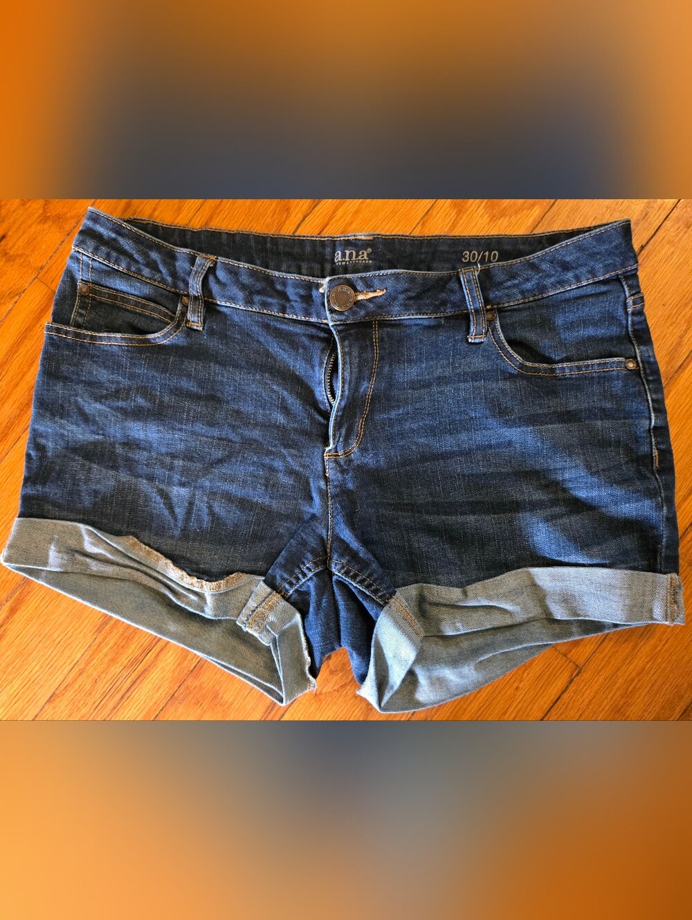 a.n.a Indigo Cuffed Denim Shorts